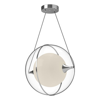 Aries 16-in Chrome Dimmable LED Pendant (461|PD76716-CH)