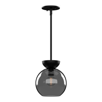 Arcadia 8-in Black/Smoked 1 Light Socket Pendant (461|PD59708-BK/SM)