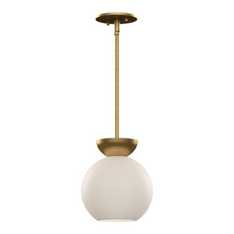 Arcadia 8-in Brushed Gold/Opal Glass 1 Light Pendant (461|PD59708-BG/OP)
