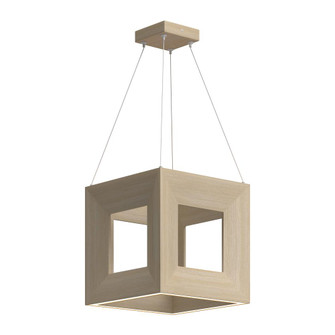 Morina 12-in Thick White Oak Dimmable LED Pendant (461|PD32912-WK)