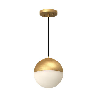 Monae 8-in Brushed Gold Dimmable LED Pendant (461|PD11708-BG)