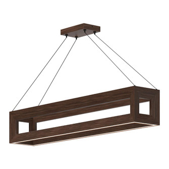 Morina 42-in Walnut Dimmable LED Linear Pendant (461|LP32942-WT)
