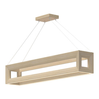 Morina 42-in White Oak Dimmable LED Linear Pendant (461|LP32942-WK)
