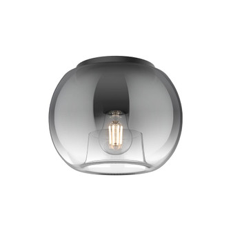 Samar 8-in Black/Smoked 1 Light Flush Mount (461|FM57508-BK/SM)