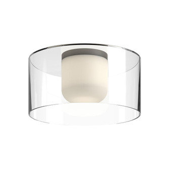 Birch 12-in Black/Clear LED Flush Mount (461|FM53512-BK/CL)