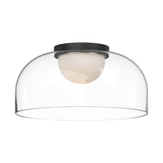 Cedar 12-in Black/Clear LED Flush Mount (461|FM52512-BK/CL)