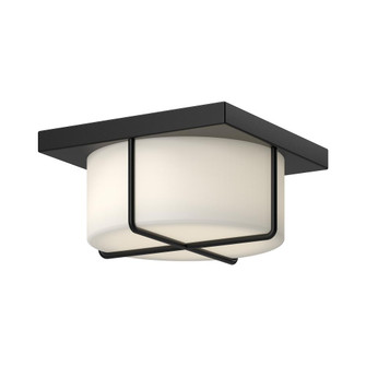 Regalo 10-in Black/Opal Glass LED Flush Mount (461|FM45910-BK/OP)