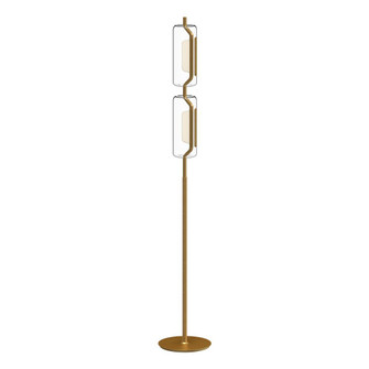 Hilo 63-in Brushed Gold Dimmable LED Floor Lamp (461|FL28563-BG)