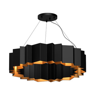 Akira 30-in Black/Gold 7 Lights Chandelier (461|CH58030-BK/GD)