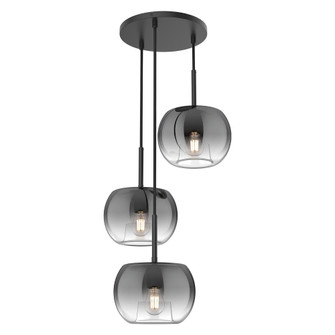 Samar 14-in Black/Smoked 3 Lights Chandeliers (461|CH57514-BK/SM)