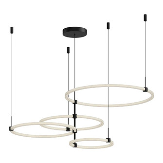 Bruni 55-in Black Dimmable LED Chandelier (461|CH24755-BK)
