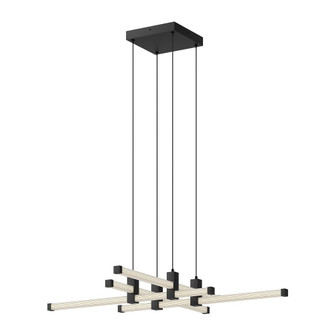 Blade 34-in Black Dimmable LED Chandelier (461|CH23534-BK)
