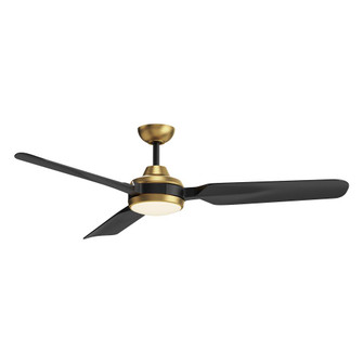 Fremont 60-in Brushed Gold Damp-Rated Dimmable LED Ceiling Fan (461|CF95960-BG)