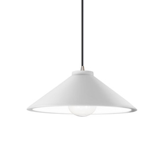 Flare 1-Light Pendant (254|CER-6240-WHT-NCKL-BKCD)