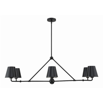 Xavier 46'' Matte Black Linear Chandelier (205|XAV-B9306-MK)