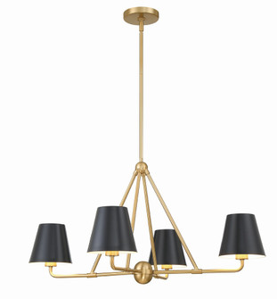 Xavier 4 Light Vibrant Gold Chandelier (205|XAV-B9304-VG)