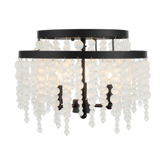 Poppy 15'' Matte Black Semi Flush Mount (205|POP-A5073-MK-FR)