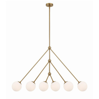 Omni 46.5'' Aged Brass Linear Chandelier (205|OMN-3006-AG)