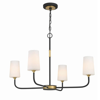 Niles 34'' Black Forged + Modern Gold Chandelier (205|NIL-70015-BF-MG)
