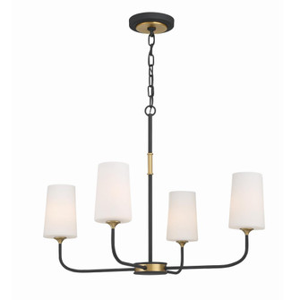 Niles 29'' Black Forged + Modern Gold Chandelier (205|NIL-70014-BF-MG)