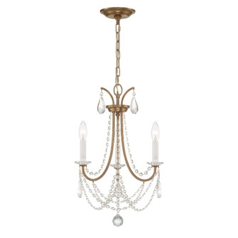 Karrington 14'' Aged Brass Chandelier (205|KAR-90903-AG-CL-MWP)