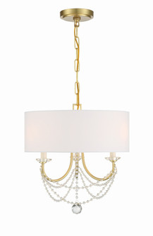 Delilah 3 Light Aged Brass Mini Chandelier (205|DEL-90803-AG)