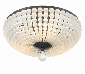Bella 3 Light Matte Black Semi Flush Mount (205|BLA-10660-MK)