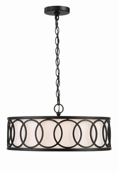 Libby Langdon Graham 6 Light Matte Black Chandelier (205|287-MK)