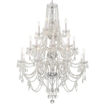 Traditional Crystal 38'' Hand Cut Crystal Polished Chrome Chandelier (205|1157-CH-CL-MWP)