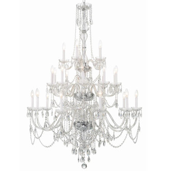 Traditional Crystal 45'' Hand Cut Crystal Polished Chrome Chandelier (205|1156-CH-CL-MWP)