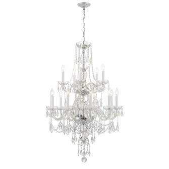 Traditional Crystal 32'' Hand Cut Crystal Polished Chrome Chandelier (205|1155-CH-CL-MWP)