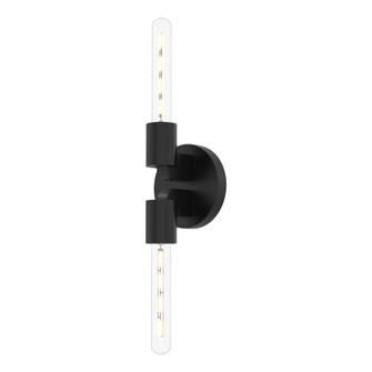Claire 5-in Matte Black 2 Lights Damp-Rated Wall/Vanity Light (7713|WV607202MB)