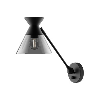 Mauer 8-in Matte Black/Smoked 1 Light Wall/Vanity (7713|WV521008MBSM)