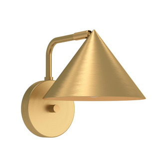 Remy 7-in Brushed Gold 1 Light Damp-Rated Wall/Vanity Light (7713|WV485007BG)