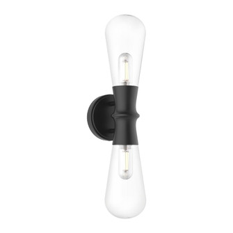 Marcel 5-in Matte Black 2 Lights Damp-Rated Wall/Vanity Light (7713|WV464002MB)