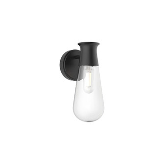 Marcel 5-in Matte Black 1 Light Damp-Rated Wall/Vanity Light (7713|WV464001MB)