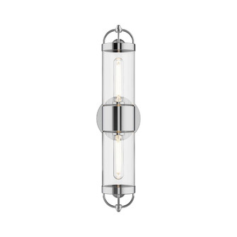 Lancaster 5-in Chrome 2 Lights Damp-Rated Wall/Vanity Light (7713|WV461102CH)