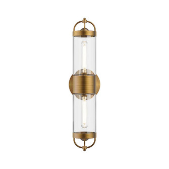 Lancaster 5-in Aged Gold 2 Lights Damp-Rated Wall/Vanity Light (7713|WV461102AG)