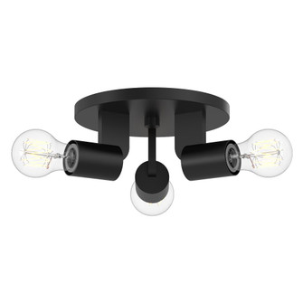 Claire 10-in Matte Black 3 Lights Semi Flush Mount (7713|SF607003MB)