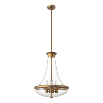 Marcel 18-in Aged Gold 4 Lights Pendant (7713|PD464018AG)