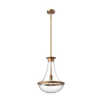 Marcel 10-in Aged Gold 1 Light Socket Pendant (7713|PD464014AG)