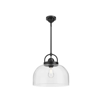 Lancaster 15-in Matte Black 1 Light Pendant (7713|PD461101MB)