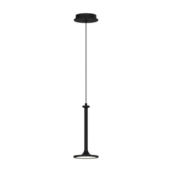 Issa 6-in Matte Black LED Pendant (7713|PD418006MB)