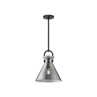 Emerson 11-in Matte Black/Smoked 1 Light Socket Pendant (7713|PD412511MBSM)