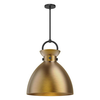 Waldo 18-in Matte Black/Aged Gold 1 Light Pendant (7713|PD411318MBAG)