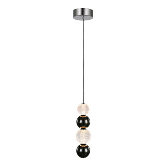 Onyx 5-in Polished Nickel Dimmable LED Pendant (7713|PD321815PN)
