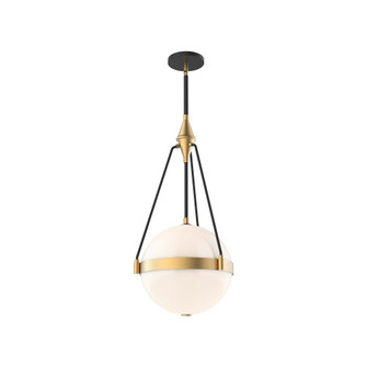 Harmony 14-in Brushed Gold/Glossy Opal Glass 3 Lights Pendant (7713|PD406414BGGO)