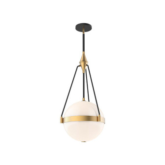 Harmony 14-in Brushed Gold/Glossy Opal Glass 3 Lights Socket Pendant (7713|PD406414BGGO)