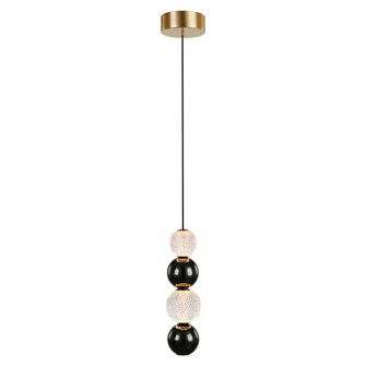 Onyx 5-in Natural Brass LED Pendant (7713|PD321815NB)