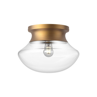 Marcel 11-in Aged Gold 1 Light Flush Mount (7713|FM464012AG)